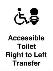 Accessible Toilet with Right to Left Transfer